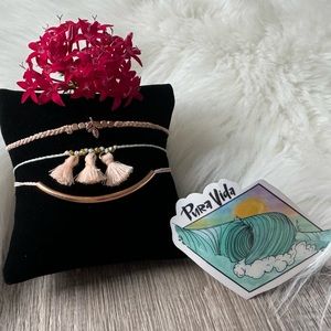 💗 PURA VIDA Set of 3 Adjustable Bracelets